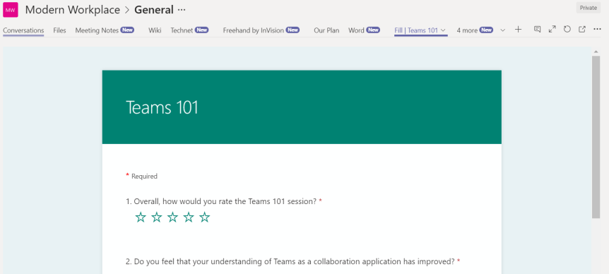 Teams Real Simple with Pictures – Getting Feedback to the Team with Forms & Flow&nbsp;Notifications