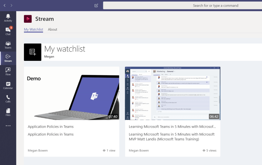 Teams Real Simple with Pictures: Using Teams and Stream for easy access Personalised Video&nbsp;Watchlists