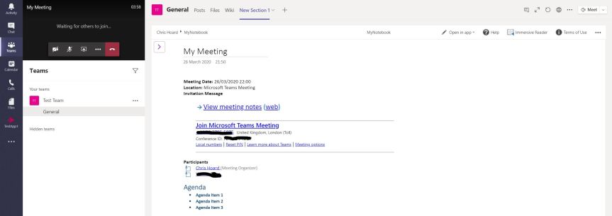 Teams: #FightCorona – How do I add an agenda prior to the&nbsp;meeting?