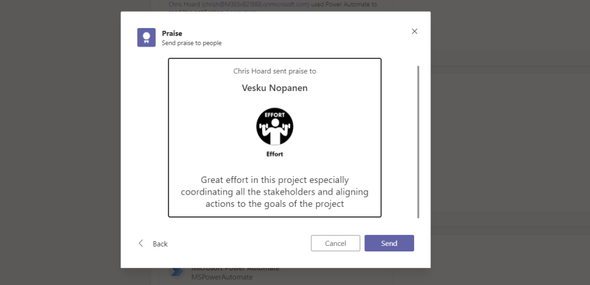 Teams Real Simple with Pictures: App Customisation with&nbsp;Praise