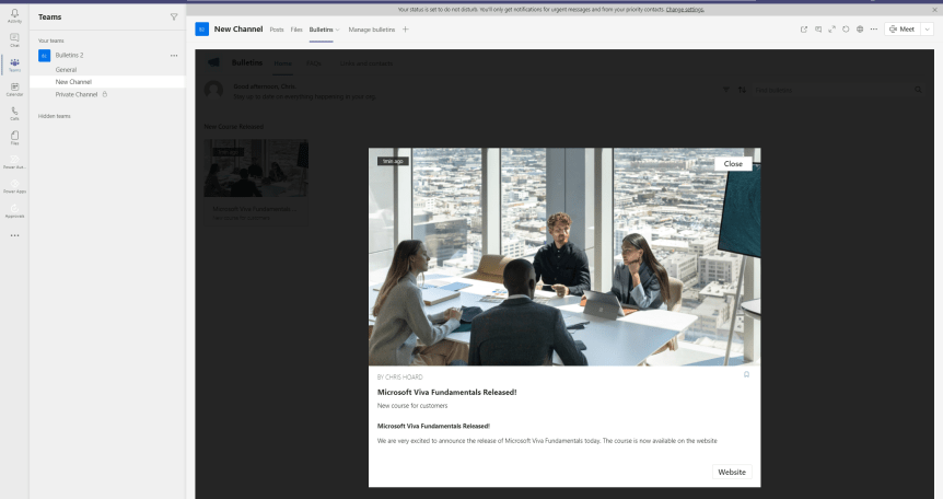 [Archived] Teams Real Simple with Pictures: Getting Hands on with&nbsp;Bulletins