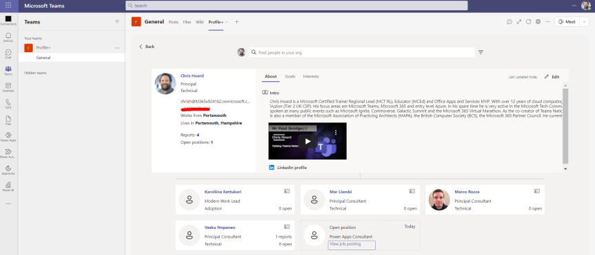 Teams Real Simple with Pictures: Getting Hands on with&nbsp;Profile+