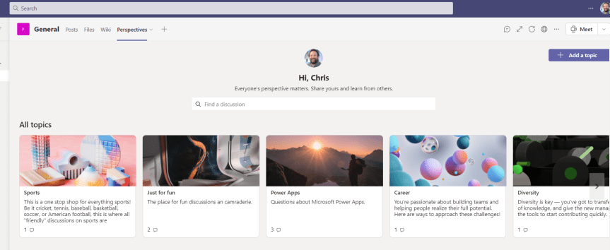 Teams Real Simple with Pictures: Getting Hands on with&nbsp;Perspectives
