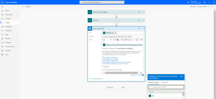 Teams Real Simple with Pictures: Using Teams Webinar Registration Data Part 1: With&nbsp;Automation