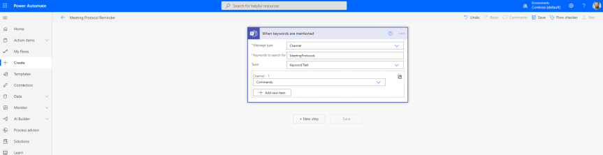 Teams Real Simple with Pictures: Flows triggered with Keywords; Commands through the front&nbsp;end