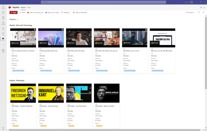 Teams Real Simple with Pictures: Let’s build a Playlist Portal in Teams using Stream and Lists – and bringing Lists to a Personal&nbsp;App