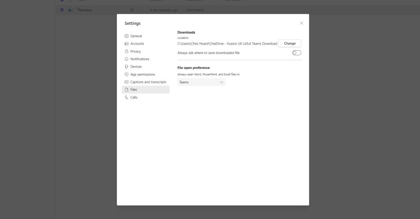 Teams Real Simple with Pictures: Setting your Download Location in the Teams Desktop&nbsp;Client