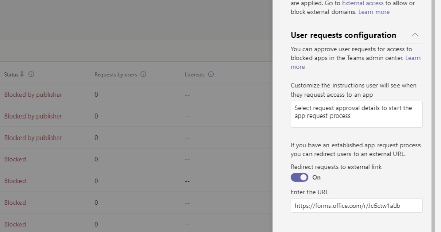 Teams Real Simple with Pictures: Applying to access a Blocked App. Built in and&nbsp;Custom.